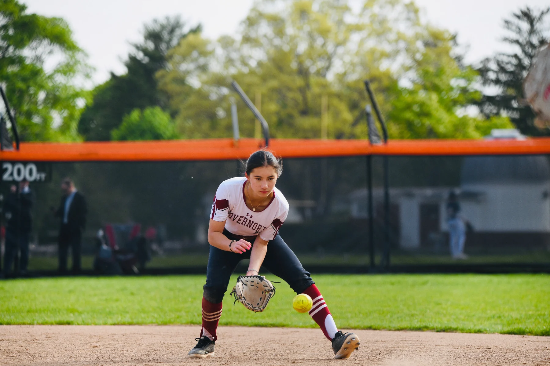 Ella Moskal fielding a ground ball